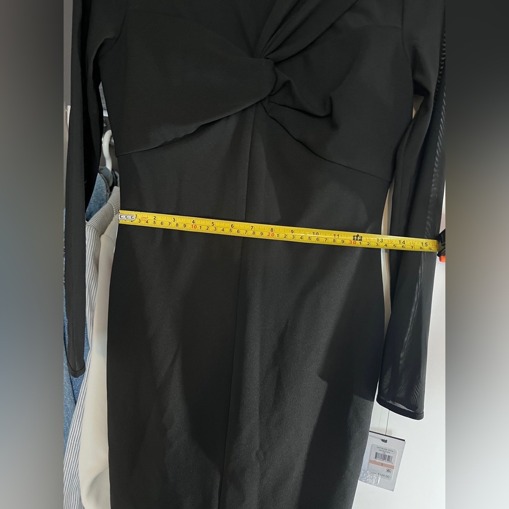 DKNY Black Long Sleeve Twist Dress - Picture 9 of 11